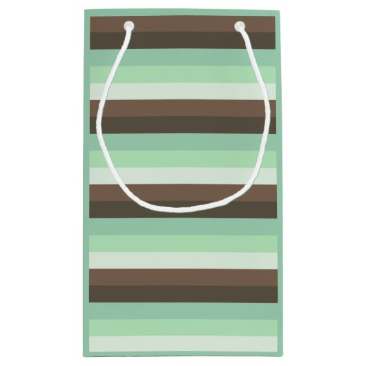 Farbblockstreifen mit Minze Chocolate Chip Kleine Geschenktüte (Rückseite)