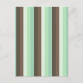 Farbblockstreifen mit Minze Chocolate Chip Postkarte (Vorderseite)