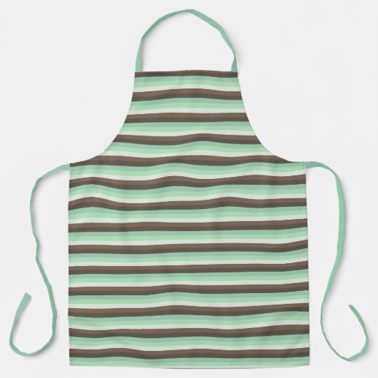 Farbblockstreifen mit Minze Chocolate Chip Schürze (Vorderseite)