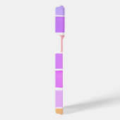 Farbblockstreifen, rosa und monogramm iPhone hülle (Rechte Seite)