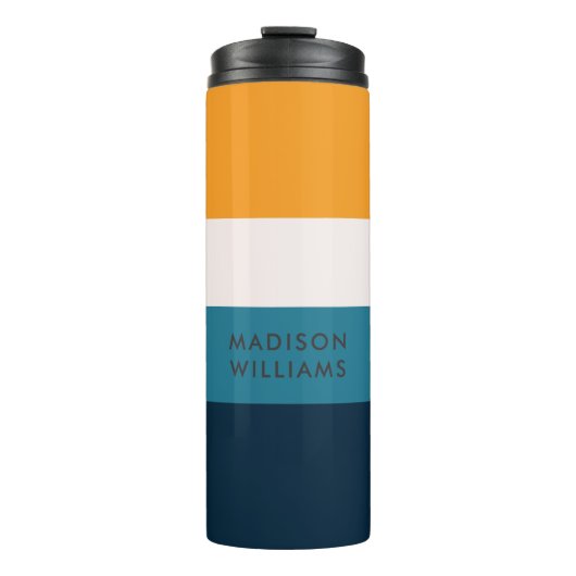 FarbblockTherme für das Skript Monogramm Thermosbecher (Vorderseite)