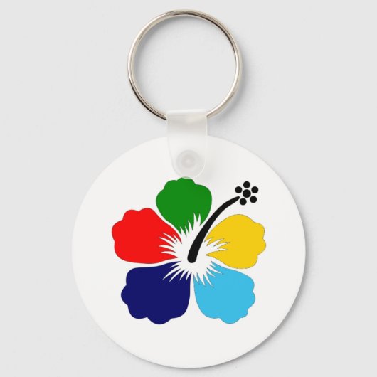FarbBlume Design1 Keychain Schlüsselanhänger (Vorderseite)
