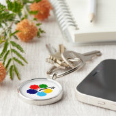 FarbBlume Design2 Keychain Schlüsselanhänger (Seite)