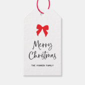Farbbogen | Chic Coquette Frohe Weihnachten Geschenkanhänger (Vorderseite)