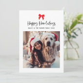 Farbbogen | Happy Howlidays mit Pet Foto Feiertagskarte (Stehend Vorderseite)