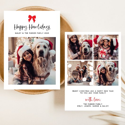 Farbbogen | Happy Howlidays mit Pet Foto Feiertagskarte