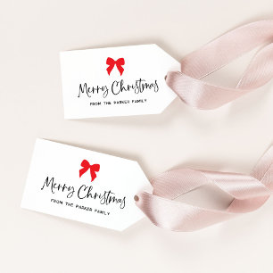 Farbbogen   Schwarz und Weiß frohe Weihnachten Geschenkanhänger