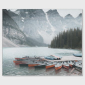 FARBBOOTE AUF WASSERKÖRPER GESCHENKPAPIER (Flach)