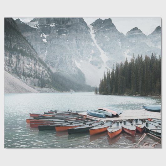 FARBBOOTE AUF WASSERKÖRPER GESCHENKPAPIER (Flach)