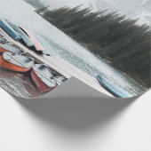 FARBBOOTE AUF WASSERKÖRPER GESCHENKPAPIER (Ecke)