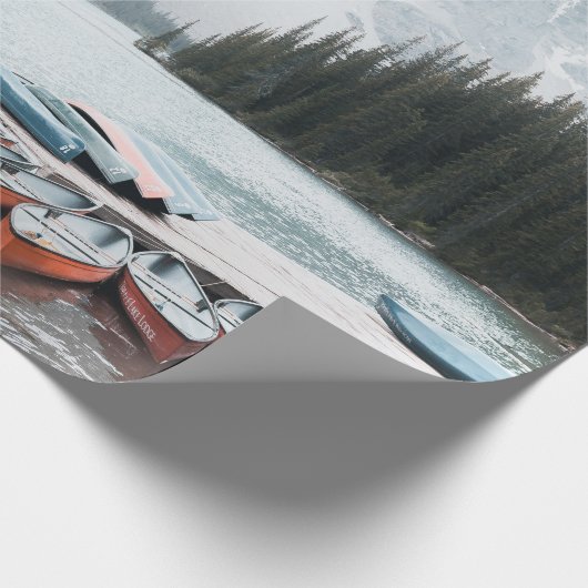 FARBBOOTE AUF WASSERKÖRPER GESCHENKPAPIER (Ecke)