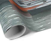 FARBBOOTE AUF WASSERKÖRPER GESCHENKPAPIER (Rolleneckpunkt)