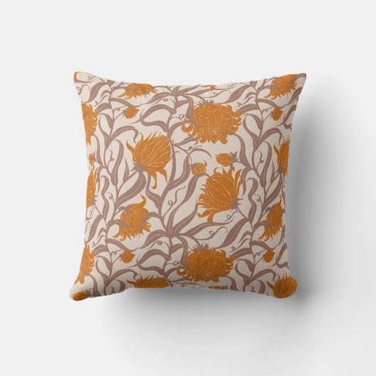 Farbbreite große Blume Herbst Kissen (Rückseite)