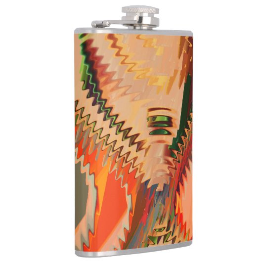 Farbbrich mit Zick- oder Welleneffekt Flachmann (Rechts)