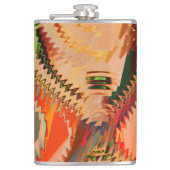 Farbbrich mit Zick- oder Welleneffekt Flachmann (Vorderseite)