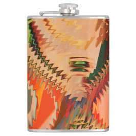 Farbbrich mit Zick- oder Welleneffekt Flachmann