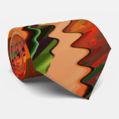 Farbbrich mit Zick- oder Welleneffekt Krawatte (Gerollt)