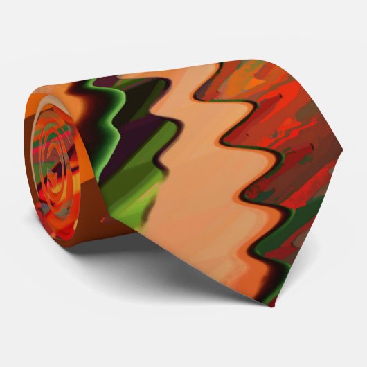 Farbbrich mit Zick- oder Welleneffekt Krawatte (Gerollt)