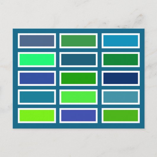 Farbbricks (blau/grün) postkarte (Vorderseite)