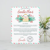 Farbbrief vom Weihnachtsmann für Kinder (Stehend Vorderseite)