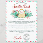 Farbbrief vom Weihnachtsmann für Kinder (Vorderseite)