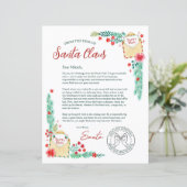 Farbbrief vom Weihnachtsmann für Kinder (Stehend Vorderseite)