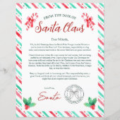 Farbbrief vom Weihnachtsmann für Kinder (Vorderseite)