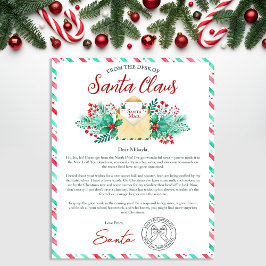 Farbbrief vom Weihnachtsmann für Kinder