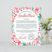 Farbbrief vom Weihnachtsmann für Kinder (Stehend Vorderseite)