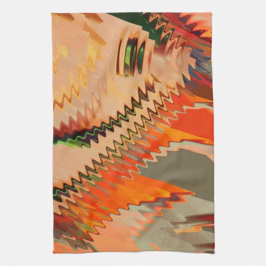 Farbbruch mit Zick- oder Welleneffekt Geschirrtuch (Vertikal)