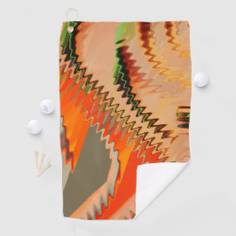 Farbbruch mit Zick- oder Welleneffekt Golfhandtuch