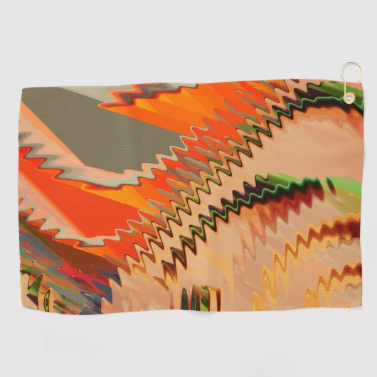 Farbbruch mit Zick- oder Welleneffekt Golfhandtuch (Horizontal)