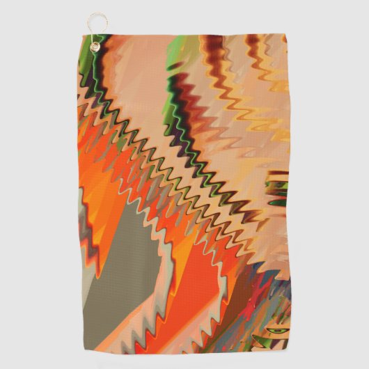 Farbbruch mit Zick- oder Welleneffekt Golfhandtuch (Vorderseite)