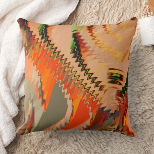 Farbbruch mit Zick- oder Welleneffekt Kissen (Decke)