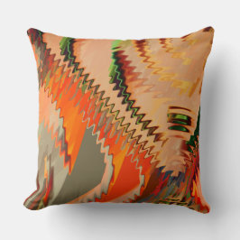 Farbbruch mit Zick- oder Welleneffekt Kissen