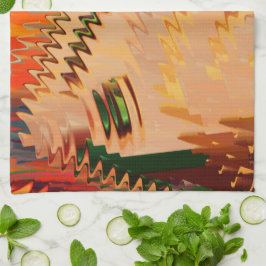 Farbbruch mit Zickzack oder Welleneffektküche bis  Geschirrtuch