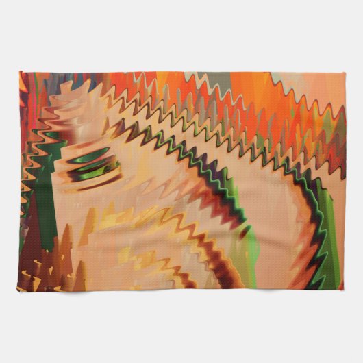 Farbbruch mit Zickzack oder Welleneffektküche bis  Geschirrtuch (Horizontal)