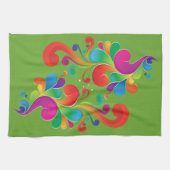 Farbbrunnen, Groovy 70er mehrfarbig Geschirrtuch (Horizontal)