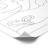 Farbbuch Niedlich Kleine Muschel Antistress Poster (Ecke)