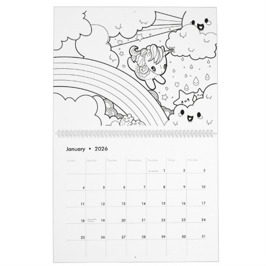 Farbbuchkalender Kalender (Jan 2026)