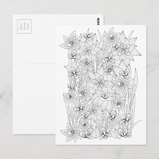 Farbbuchstil Postkarte (Vorne/Hinten)