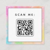 Farbburst des lebendigen Gefärbte Krawatte Social Quadratische Visitenkarte (Rückseite)