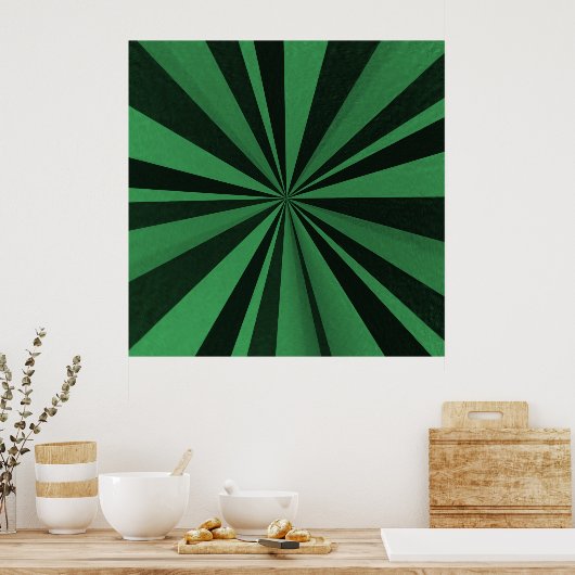 Farbburst - Grün Poster (Küche)
