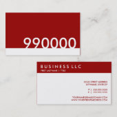 Farbcode 990000 in HTML Visitenkarte (Vorne/Hinten)