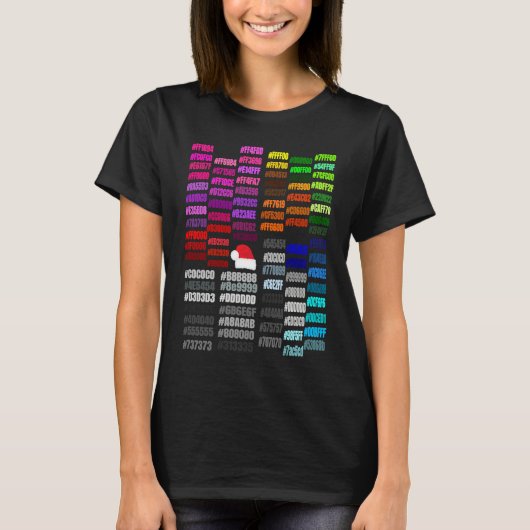 Farbcode Hex für Merch-Designer, um zu sehen, wie T-Shirt (Vorderseite)