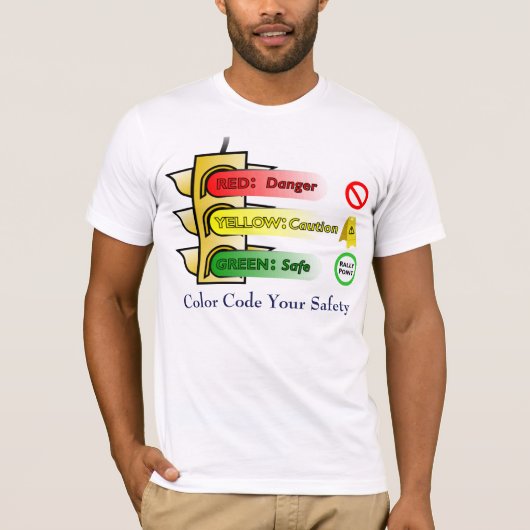 Farbcode Ihre Sicherheit T-Shirt (Vorderseite)