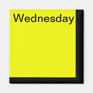 Farbcode-Tag des Wochen-Magnet-Kalender-visuellen Magnet