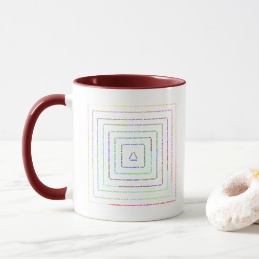 Farbcode-Tasse Tasse (Mit Donut)