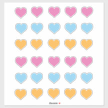 Farbcodiert Rosa blaues Orangenherz