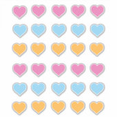 Farbcodiert Rosa blaues Orangenherz Aufkleber (Vorderseite)